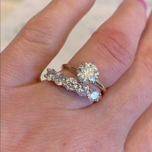 NORDSTROM Sterling Silver CZ Engagement Ring NWT